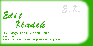 edit kladek business card